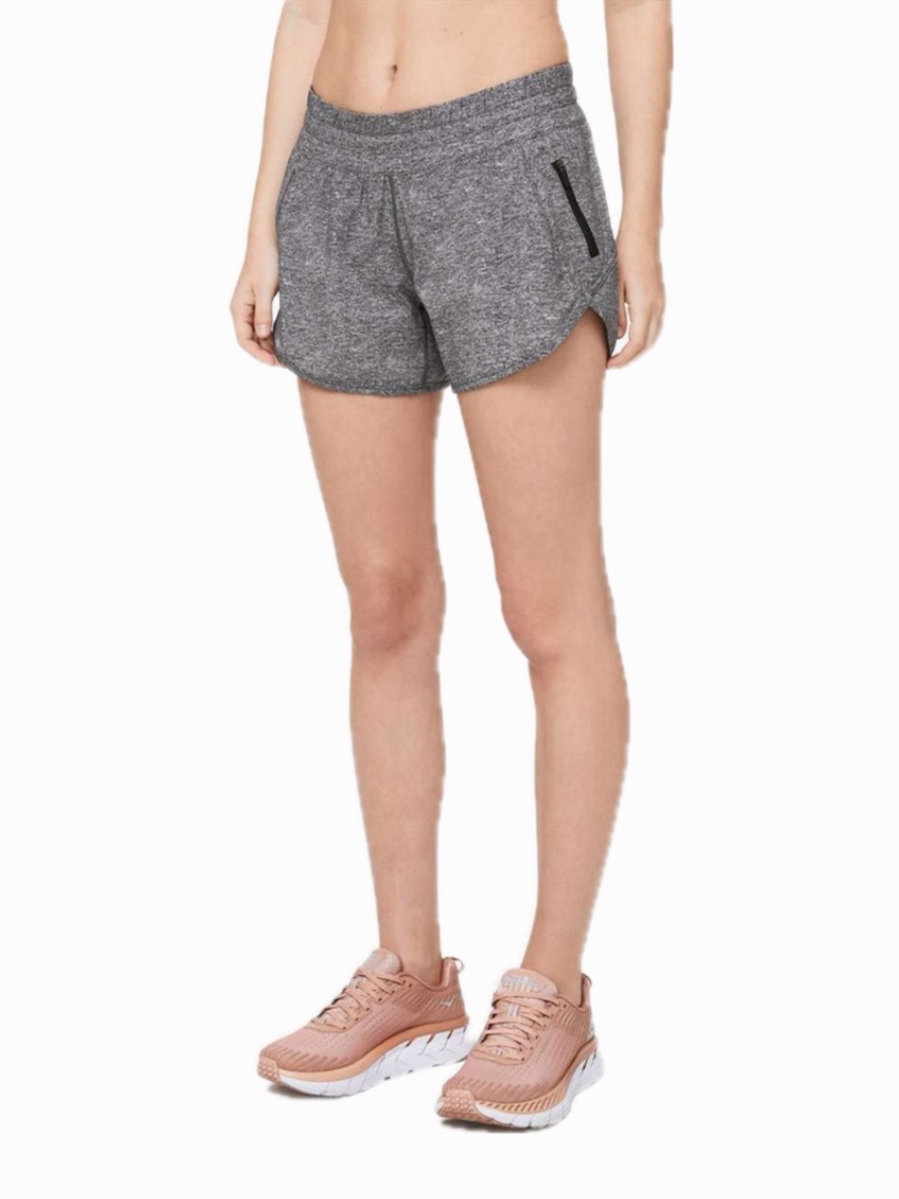 LULULEMON WOMEN 4 TRACK THAT HIGH-RISE LINED 4" SHORTS HEATHER LUX MULTI BLACK